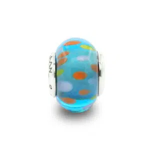 Blue Polka dot 7 blue polkadot Murano bead praan 10mu0013