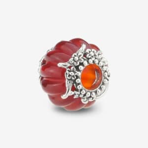 Lava-Red-Agate-groove-bead-praan-SE-14ST003+1
