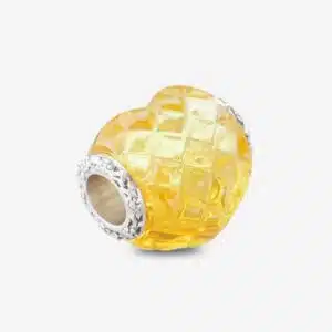 Grace Heart Charm 10 Crystalline-Retro-Grace-Yellow-Heart-charms-praan-3BC009+4