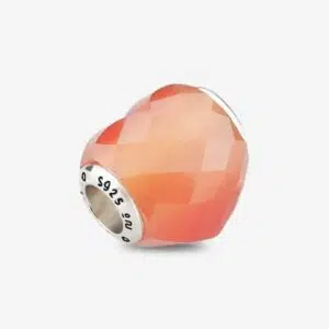 Apricot Cat's Eye Faceted Glass Heart Charm 8 Apricot-Orange-Cats-Eye-Glass-charm-praan-SCEG001-4