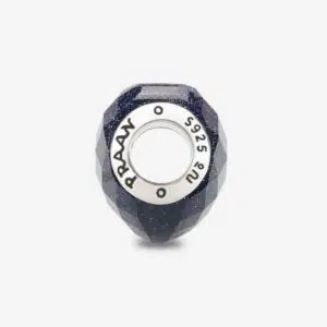 Faceted Blue Goldstone Heart Charm 10 Faceted Blue Goldstone Heart Charm-praan-12st052-3