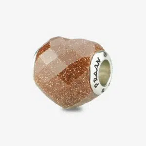 Shimmering Faceted Goldstone Heart Charm 8 Shimmering Faceted -Goldstone-Heart-charm-praan-12st051-2