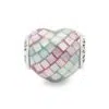 Mosaic Christmas Mother Of Pearl Heart Charm-A 2 Mosaic Christmas Mother of Pearl Heart-praan-11mops025-1