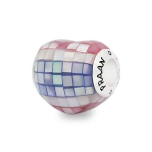 Mosaic Thailand Flag Mother of Pearl Heart Charm-praan-11mops026-2