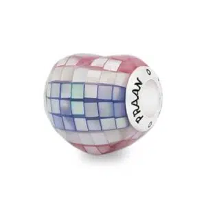 Mosaic Thailand Flag Mother of Pearl Heart Charm-A 7 Mosaic Thailand Flag Mother of Pearl Heart Charm-praan-11mops026-2