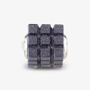 Liberty Blue Gold Stone Rubix Cube Charm 13 Liberty Blue Gold Stone Rubix Cube Charm Praan SCEG005 3