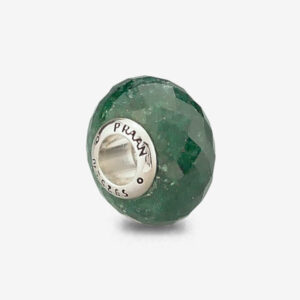 Faceted Mica Quartz Rondelle Chrome Charms - Image 2