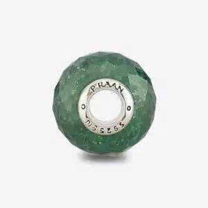 Faceted Mica Quartz Rondelle Chrome Charms 12 Faceted Mica Quartz Rondelle Chrome-praan-charm-12st062-3