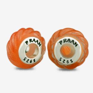 Sun Orange Cat Eye Twisted Rope Stopper Charms - Image 2